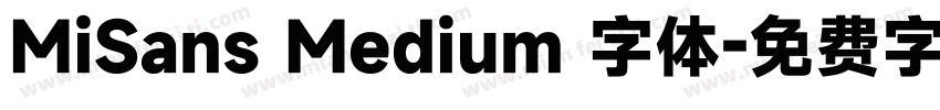 MiSans Medium 字体字体转换
